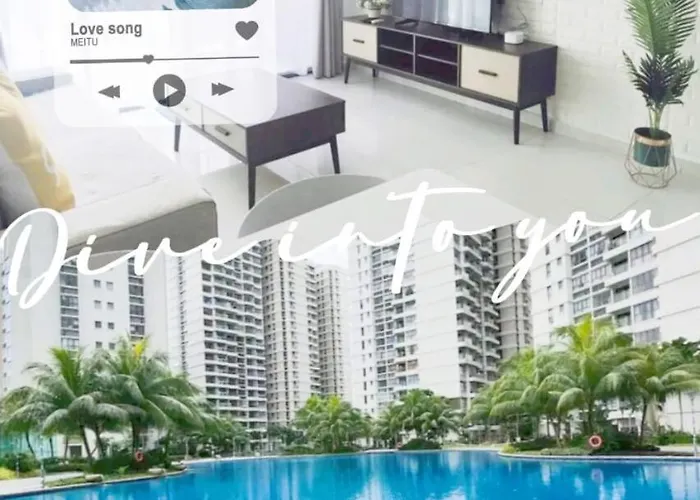 15Johor, Near Ciq, Danga Bay Free Parking 2Br6Pax